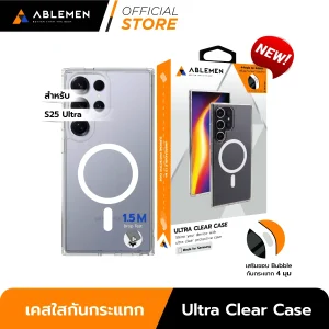 [New] Samsung S25 Ultra เคส Ultra Clear Case เคสใสกันกระเเทก นวัตกรรม Bubble กันกระเเทก 4 มุม รองรับชาร์จเเม่เหล็กไร้สาย