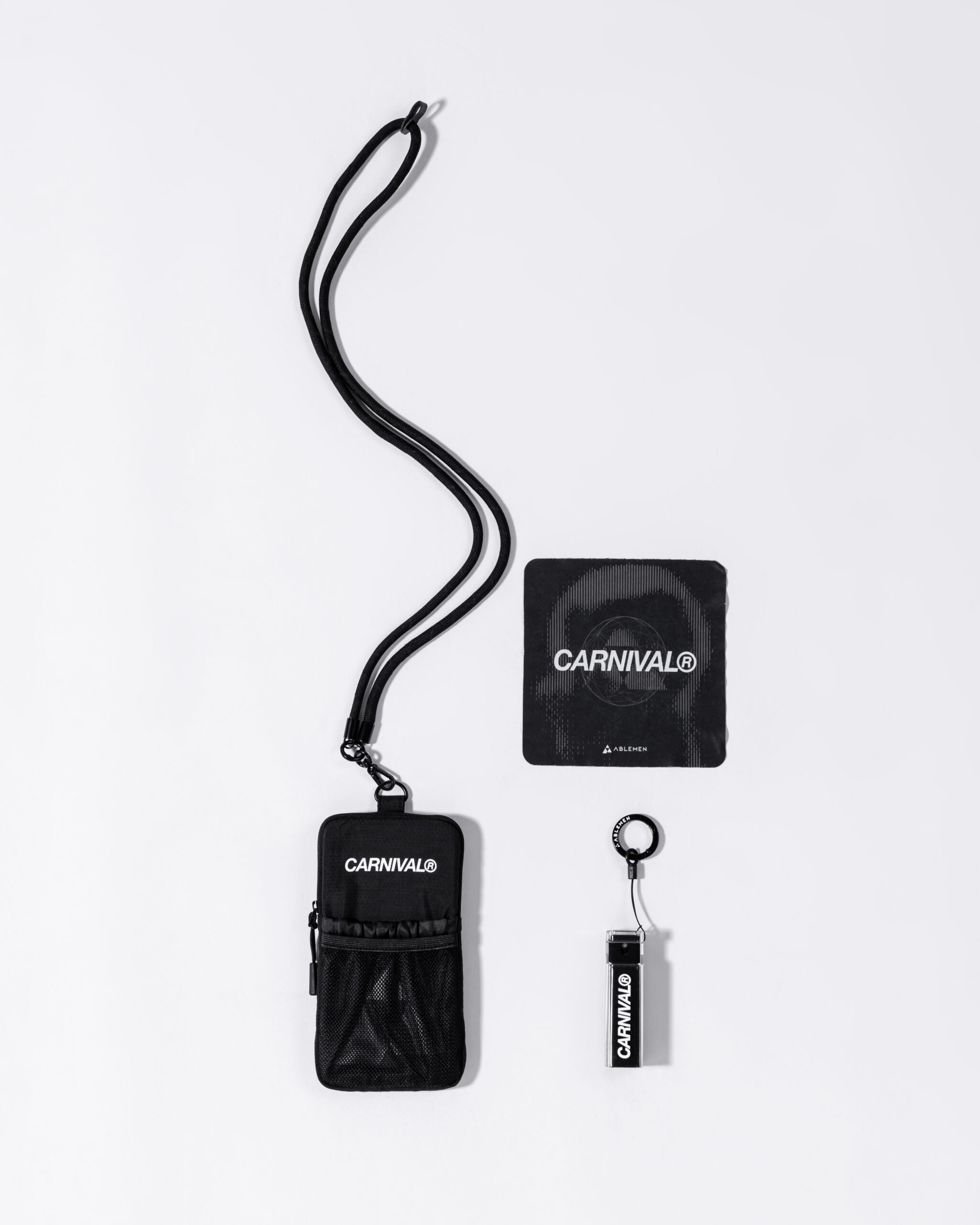 Ablemen x Carnival Mini Cross Body Bag Set กระเป๋าใส่โทรศัพท์สะพายข้าง พร้อมสเปรย์เช็ดจอและผ้าไมโครไฟเบอร์ - Image 3